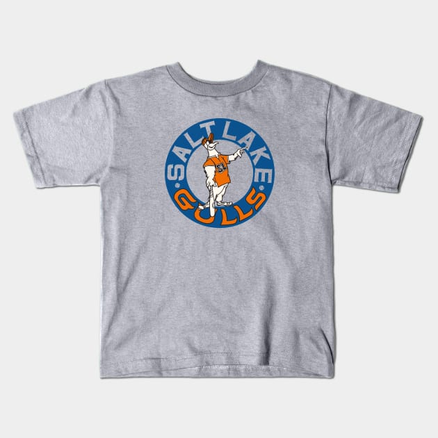 Defunct - Salt Lake Gulls Baseball 1977 Kids T-Shirt by LocalZonly